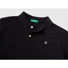 Benetton Erkek Çocuk Polo Yaka T-Shirt - Siyah