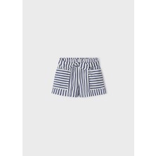 Mayoral Kız Çocuk Çizgili Şort-Lacivert