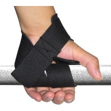 Tarmantu Halter Bar Bilekliği Ağırlık Kaldırma Bilek Kemeri Lifting Strap Bar Kaldırma Kayışı 2 Adet Siyah Kırmızı