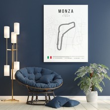 Pegziz Italya Monza Pisti Formula 1 Kanvas Tablo Duvar Dekorasyon Sanatsal Tablo