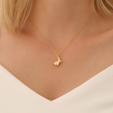 Nox Jewelry 14 Ayar Altın Kaplama Minimal Tavşan Figürlü Gümüş Kolye - CN00340