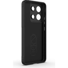 Case 4u Xiaomi Redmi Note 13 4g Kılıf Esnek Tpu Oyuklu Arka Yüzey Tasarımlı Etnik Silikon Kapak Siyah