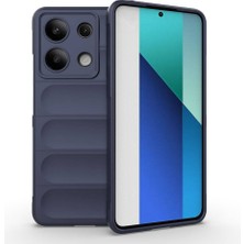 Case 4u Xiaomi Redmi Note 13 4g Kılıf Esnek Tpu Oyuklu Arka Yüzey Tasarımlı Etnik Silikon Kapak Lacivert