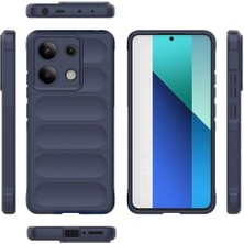 Case 4u Xiaomi Redmi Note 13 4g Kılıf Esnek Tpu Oyuklu Arka Yüzey Tasarımlı Etnik Silikon Kapak Lacivert