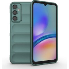 Case 4u Galaxy A05S Kılıf Esnek Tpu Oyuklu Arka Yüzey Tasarımlı Etnik Silikon Kapak Koyu Yeşil