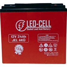 Leocell 5'li Set 12V 24 Ah Elektrikli Motosiklet Aküsü ve Ortec 60V 24AH Elektrikli Bisiklet Şarj Aleti Seti