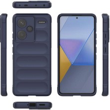 Case 4u Xiaomi Redmi Note 13 Pro Plus 5g Kılıf Esnek Tpu Oyuklu Arka Yüzey Tasarımlı Etnik Silikon Kapak Lacivert