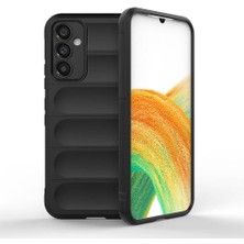 Case 4u Galaxy A34 Kılıf Esnek Tpu Oyuklu Arka Yüzey Tasarımlı Etnik Silikon Kapak Siyah