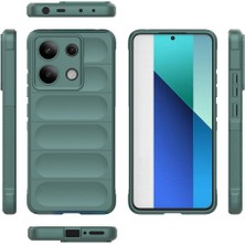 Case 4u Xiaomi Redmi Note 13 4g Kılıf Esnek Tpu Oyuklu Arka Yüzey Tasarımlı Etnik Silikon Kapak Koyu Yeşil