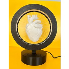 3D Hayal Ötesi Sevgiliye Hediye 3 Boyutlu Kumandalı Rgb LED Işıklı Kalp Çerçeve