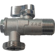 Kas Filtreli Mini Çamaşır ve Bulaşık Makine Musluğu 1/2" x 3/4"- Washing Machine Armature
