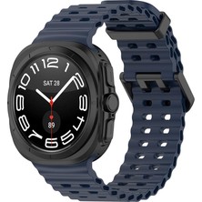 AktarMobile Samsung Galaxy Watch Ultra 47 mm Uyumlu Silikon Spor Kordon Özel Pim Soft Jel Silikon Kayış