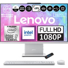Lenovo Ideacentre Aıo 27IRH9 Intel Core I7-13620H Ddr5 96 GB 2tb SSD Intel UHD Graphics 27 Inc Fhd IPS Freedos  Bulut Grisi All In One Bilgisayar F0HM0048TRF04 + Zetta Flash Bellek