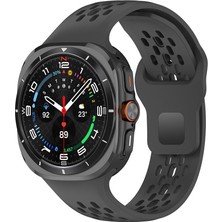 Samsung Galaxy Watch Ultra 47 mm Uyumlu Delikli Silikon Kordon Özel Pim Soft Jel Silikon Spor Kayış