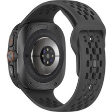 Samsung Galaxy Watch Ultra 47 mm Uyumlu Delikli Silikon Kordon Özel Pim Soft Jel Silikon Spor Kayış