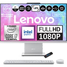 Lenovo Ideacentre Aıo 27IRH9 Intel Core I7-13620H Ddr5 96 GB 1tb SSD Intel UHD Graphics 27 Inc Fhd IPS Windows 11 Pro  Bulut Grisi All In One Bilgisayar F0HM0048TRP03 + Zetta Flash Bellek