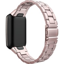 AktarMobile Xiaomi Mi Band 7 Pro Uyumlu Metal Kordon Premium Paslanmaz Çelik Kayış Baklalı Model - Özel Pim
