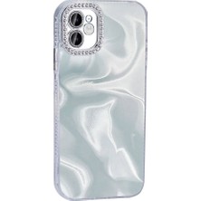 Case 4u Apple iPhone 11 Kılıf Airbagli Parlak Taş Detay Tasarımlı Esila Kapak Beyaz