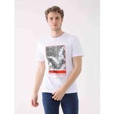 Dufy Beyaz Erkek Regular Fit O Yaka Tshirt