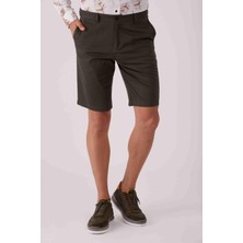 Dufy Haki Erkek Regular Fit Düz Casual Short