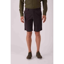 Dufy Koyu Gri Erkek Regular Fit Düz Casual Short