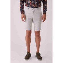 Dufy Açık Gri Erkek Regular Fit Düz Casual Short