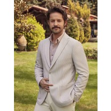 Dufy Bej Erkek Slim Fit Mono Yaka Ceket