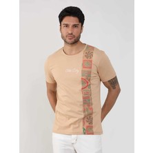 Dufy Vizon Erkek Slim Fit Desenli O Yaka T-shirt