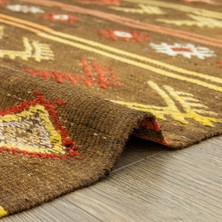 Soho Antiq Brownish Çubuklu Üç Kanat Kilim 170X389 cm