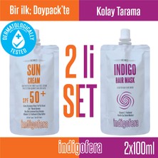 Güneş Kremi Yüz ve Vücut 100 ml + Indigofera Indigo Hair Mask 100 ml 2'li Set