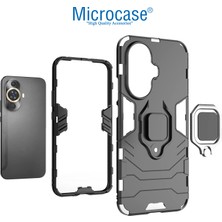 Microcase Huawei Nova 12S /nova 11 Batman Serisi Yüzük Standlı Armor Kılıf - Siyah AL3349