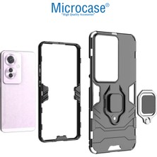 Microcase Oppo Reno 11F/ Oppo F25 Pro Batman Serisi Yüzük Standlı Armor Kılıf - Siyah AL3349