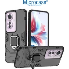 Microcase Oppo Reno 11F/ Oppo F25 Pro Batman Serisi Yüzük Standlı Armor Kılıf - Siyah AL3349