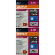 Osram 4.5W (50W) 4000K (Günışığı) GU10 Duylu PAR16 LED Spot (2 Adet)