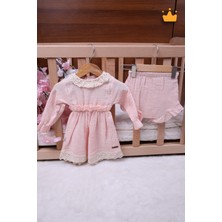 Babyhola Kız Bebek Çocuk Müslin Kopanakili Şortlu Elbise 22413