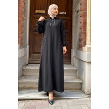 Asilnur Nisa Leopar Desenli Ferace Siyah