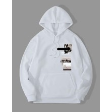 Amor Man Büyük Beden Özel Tasarım Kapüşonlu New Moment Baskılı Şardonlu Battal Erkek Sweatshırt