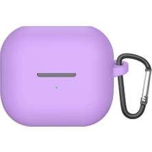 Microsonic Samsung Galaxy Buds 3 Pro Kılıf Askılı Mat Silikon Lila