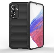 Case 4u Galaxy A54 Kılıf Esnek Tpu Oyuklu Arka Yüzey Tasarımlı Etnik Silikon Kapak Siyah