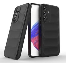 Case 4u Galaxy A54 Kılıf Esnek Tpu Oyuklu Arka Yüzey Tasarımlı Etnik Silikon Kapak Siyah