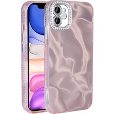 Case 4u Apple iPhone 11 Kılıf Airbagli Parlak Taş Detay Tasarımlı Esila Kapak Pembe