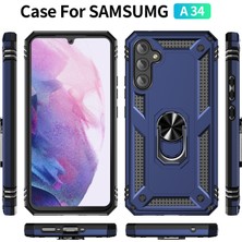 Seniee Samsung Galaxy A34 Kılıf, [askeri Sınıf] 16FT. Düşme Testli Darbeye Dayanıklı Telefon Kılıfı Manyetik Ayaklı (Yurt Dışından)