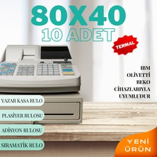 Analitik Form Matbaacılık 80X40 Termal Yazarkasa Plasiyer Adisyon Yazıcı Sıramatik Rulosu 40MT