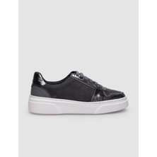 Cabani %100 Hakiki Deri Gri Bağcıklı Kadın Sneaker