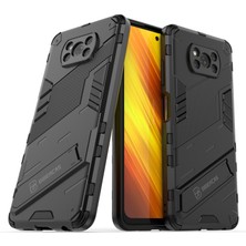 Seniee Xiaomi Poco X3 Pro Kickstand'li Kılıf, 10FT Askeri Düşme Koruyucu Darbeye Dayanıklı Ince Sert Kılıf (Yurt Dışından)