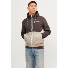 Jack & Jones Jjerush Hood Bomber Noos Kahverengi