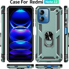 Seniee Xiaomi Redmi Note 12 5g Kickstand Zırhlı Manyetik Halkalı Telefon Kılıfı Sağlam Koruyucu Askeri Sınıf Darbeye Dayanıklı Kılıf (Yurt Dışından)