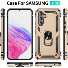 Seniee Samsung Galaxy A54 Kickstand Zırhlı Manyetik Halkalı Telefon Kılıfı Sağlam Koruyucu Askeri Sınıf Darbeye Dayanıklı Kılıf (Yurt Dışından)