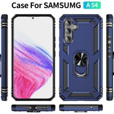 Seniee Samsung Galaxy A54 Kickstand Zırhlı Manyetik Halkalı Telefon Kılıfı Sağlam Koruyucu Askeri Sınıf Darbeye Dayanıklı Kılıf (Yurt Dışından)