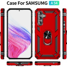 Seniee Samsung Galaxy A54 Kickstand Zırhlı Manyetik Halkalı Telefon Kılıfı Sağlam Koruyucu Askeri Sınıf Darbeye Dayanıklı Kılıf (Yurt Dışından)